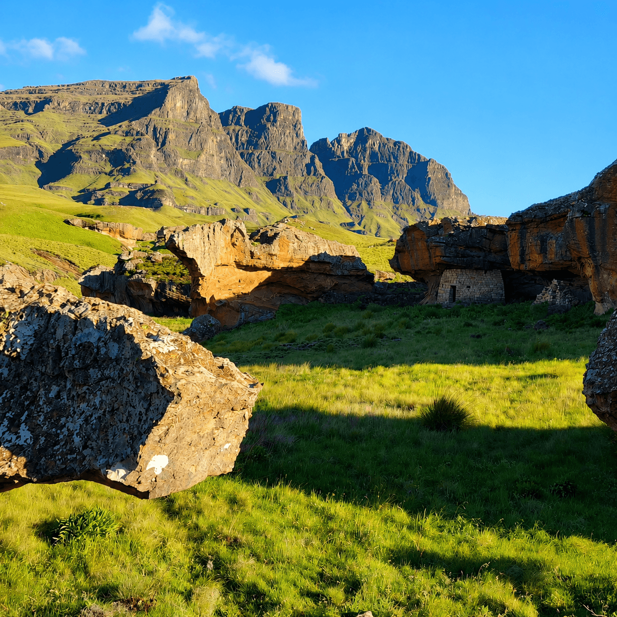 Open highland plateau and sandstone outcrops at Sehlabathebe National Park