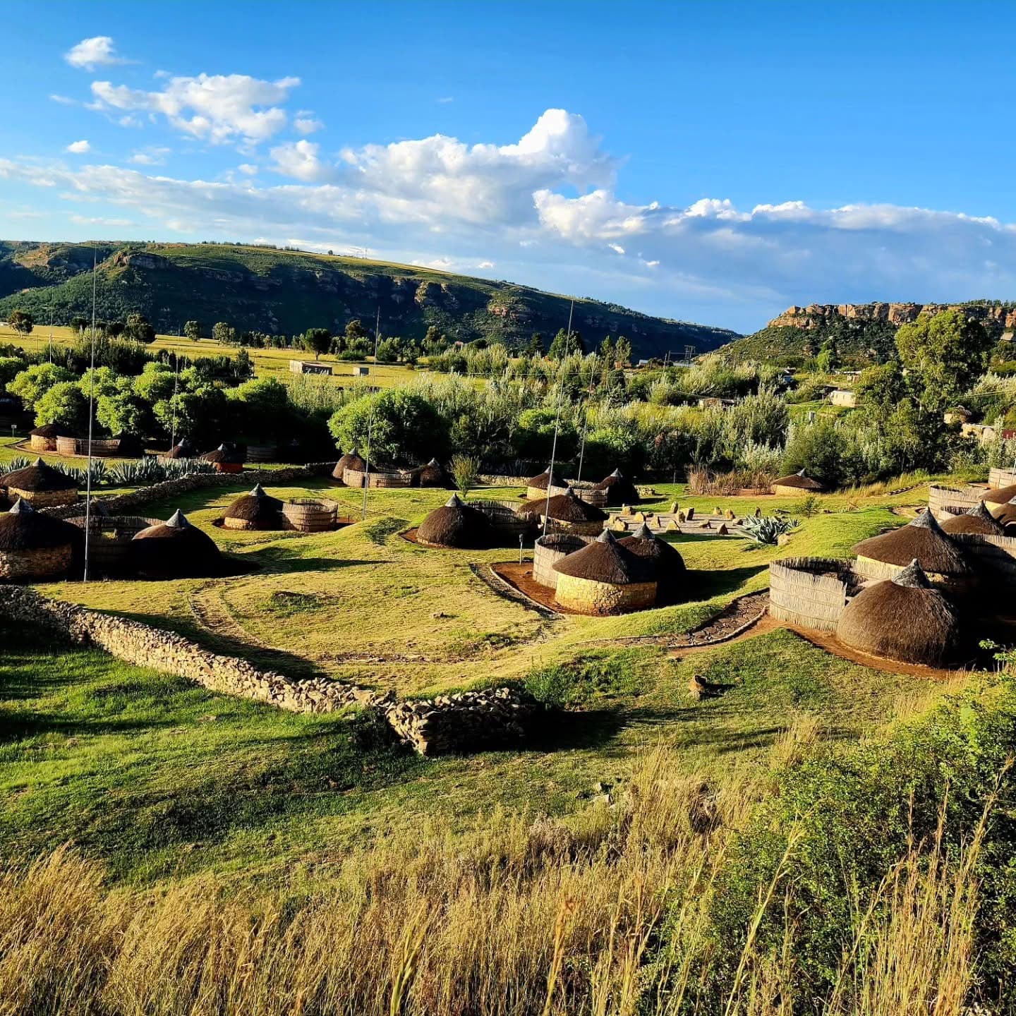 Traditional Basotho cultural displays at Thaba Bosiu Cultural Village