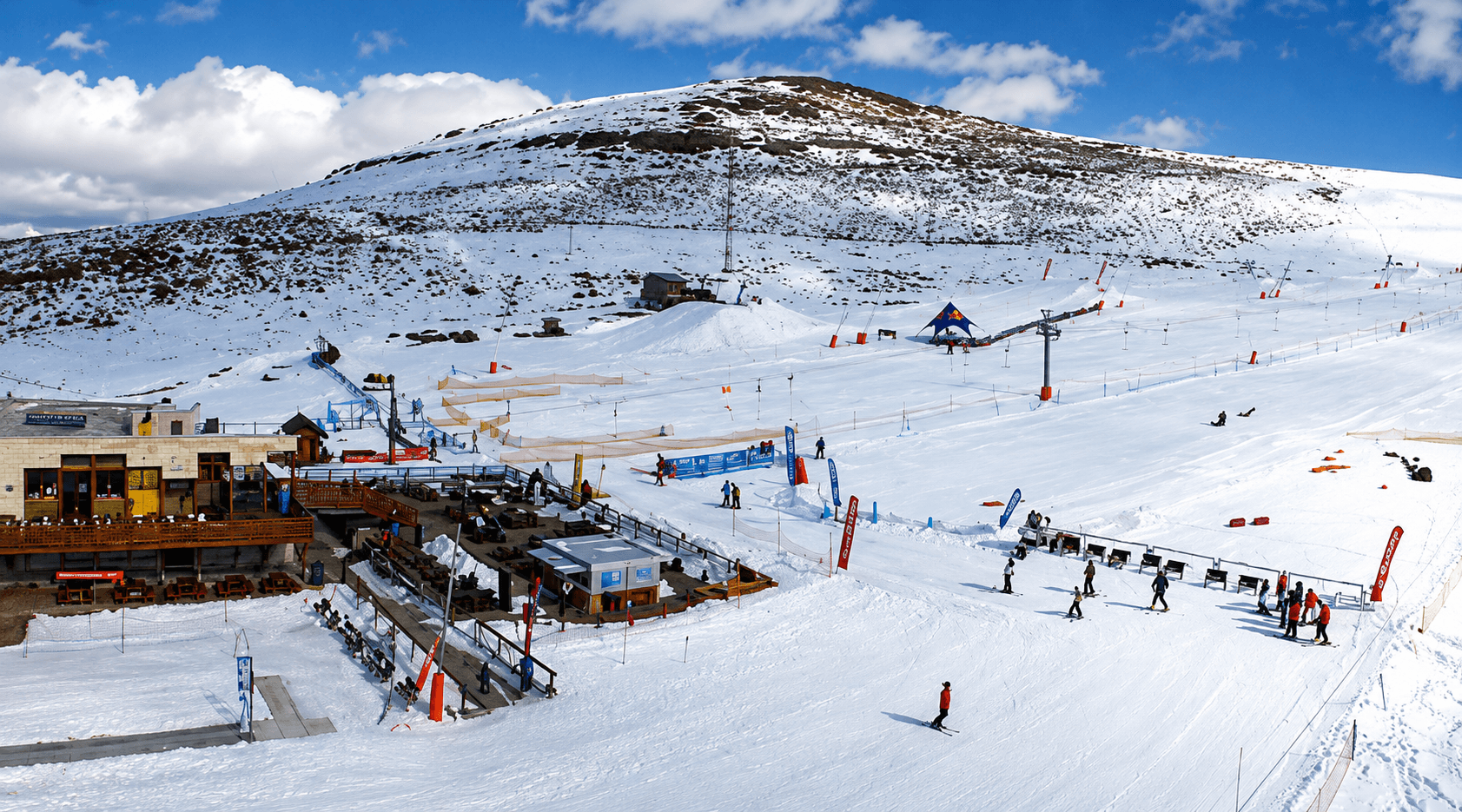 Skier on the slopes at Afriski in the Maloti Mountains