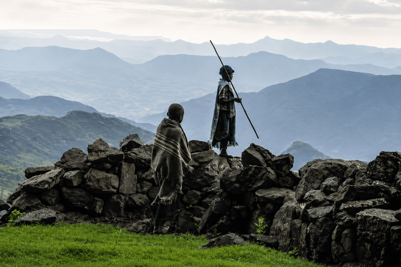 Traditional Basotho dancers performing at a cultural gathering